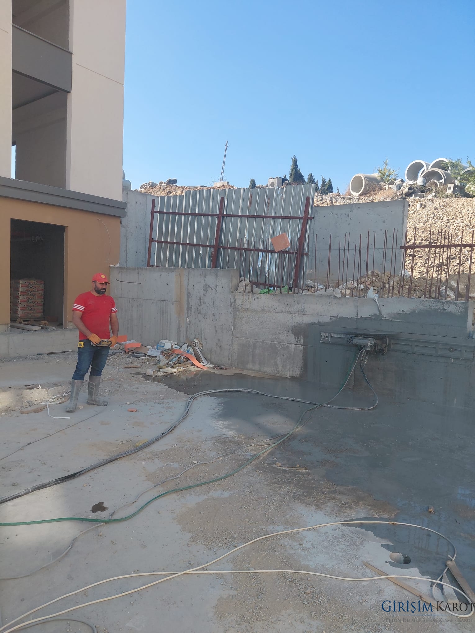 Hidrolik Makinayla Perde Beton Kesimi Florya