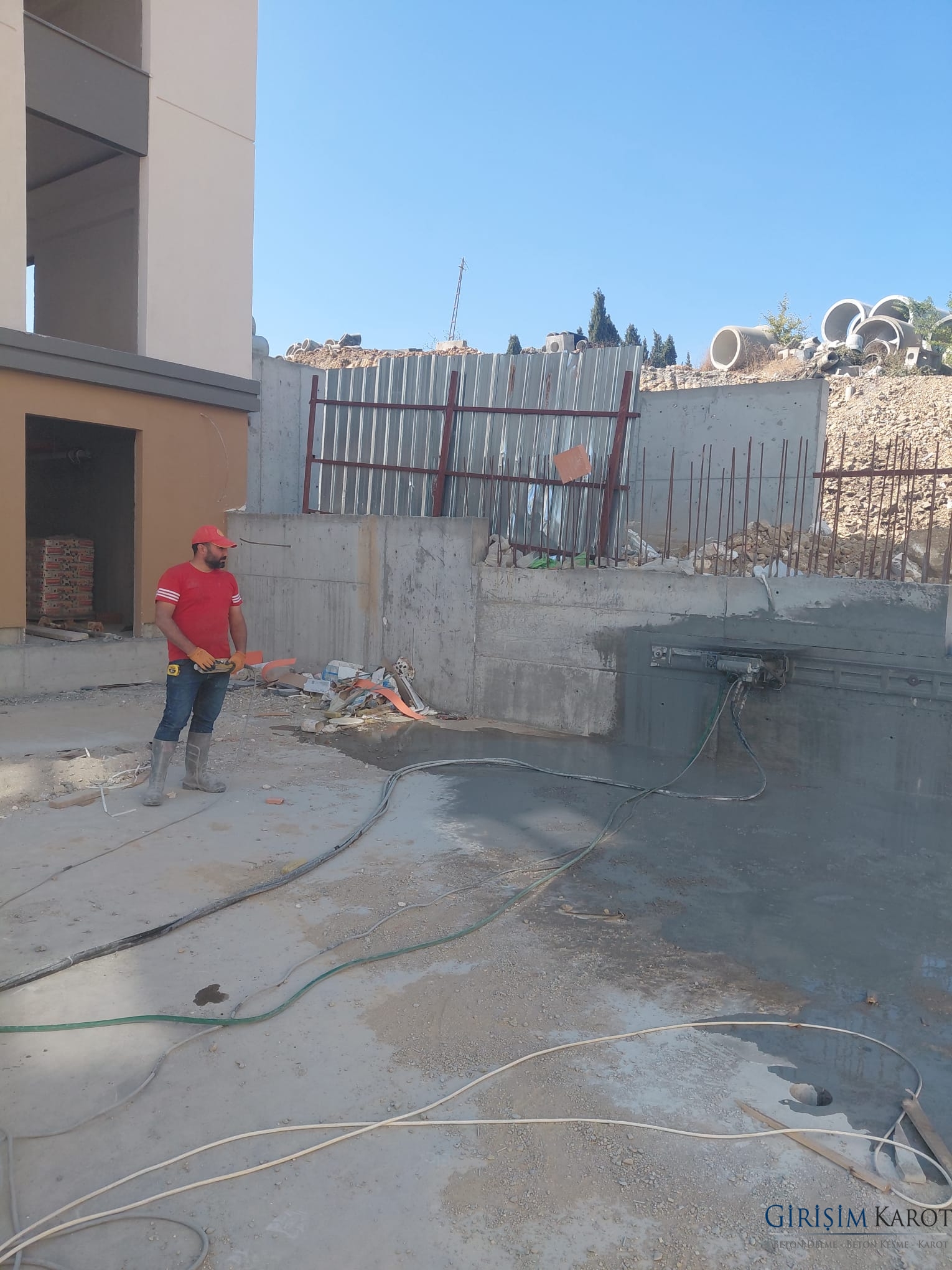 Hidrolik Makinayla Perde Beton Kesimi Florya