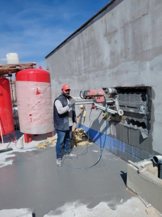 Karot ile kanal havaland�rma yeri a�ma Avc�lar